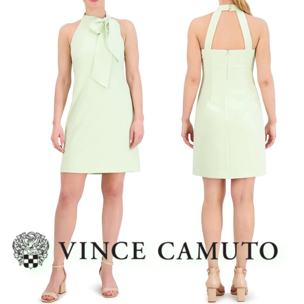 VINCE CAMUTO ୨୧ Stretch-Crepe Sleeveless Bow-Neck Dress NEW WITH TAGS!!!